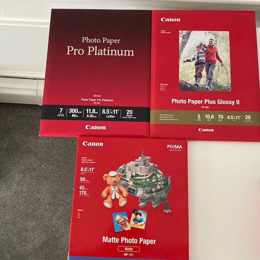 Canon printer paper assortment